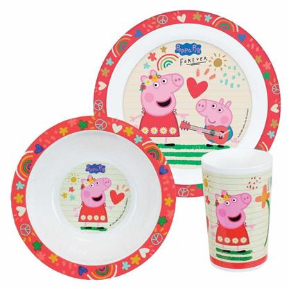 Σετ Φαγητού ''Peppa Pig'' από Πλαστικό Πολύχρωμο 3τμχ Ango