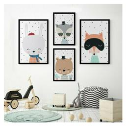 Animals sweet dreams, σε Καμβά, Gallery Wall, 4 τεμάχια - Houseart