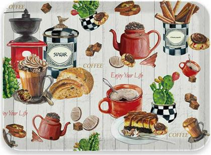 Coffee Ορθογώνιος Δίσκος Σερβιρίσματος από Πλαστικό 21.5x14.5x2cm Ankor