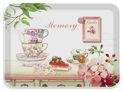 Φλυτζάνια Ορθογώνιος Δίσκος Σερβιρίσματος από Ξύλο 21.5x14.5x2cm Ankor