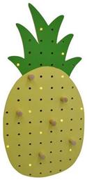 Pineapple Παιδική Κρεμάστρα Πολλαπλών Θέσεων Ξύλινη Κίτρινη 24x3x48εκ. Ankor