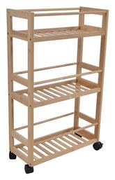 Τρόλεϊ Κουζίνας Ξύλινο Καφέ 3 Θέσεων 44.5x20x75cm Ankor