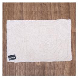 Πατάκι Μπάνιου Βαμβακερό Rose White 60x100εκ. Anna Riska