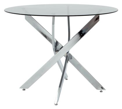 Antoro Τραπέζι Γυάλινο Χρώμιο 80x80x75εκ. Pakketo