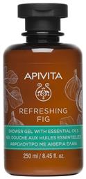 Refreshing Fig Αφρόλουτρο σε Gel με Αιθέρια Έλαια 250ml Apivita