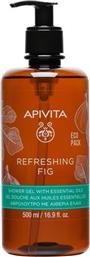 Refreshing Fig Αφρόλουτρο σε Gel με Αιθέρια Έλαια 500ml Apivita