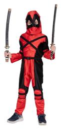 Αποκριάτικη Παιδική Στολή Thunder Ninja Κόκκινο Fun Fashion