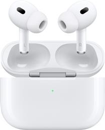 Apple AirPods Pro (2nd generation) with MagSafe Charging Case (USB‑C) In-ear Bluetooth Handsfree Ακουστικά με Αντοχή στον Ιδρώτα και Θήκη Φόρτισης Λευκά