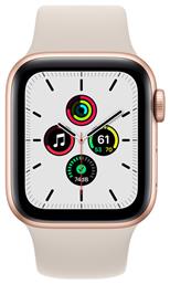 Watch SE Aluminium 40mm Αδιάβροχο με Παλμογράφο (Gold with Starlight Sport Band) Apple