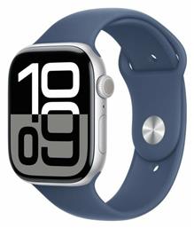 Watch Series 10 46mm Silver με Denim Sport Band (S/M) Apple