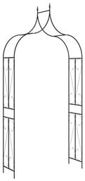 Αψίδα Κήπου από Μέταλλο σε Μαύρο Χρώμα 258x120cm - vidaXL