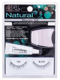 Natural Ψεύτικες Βλεφαρίδες 110 σε Μαύρο χρώμα Kit Ardell
