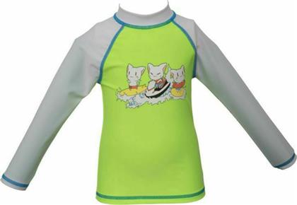 Arena Παιδικό Μαγιό Αντιηλιακή (UV) Μπλούζα με Μακρύ Μανίκι Κολύμβησης Πράσινη