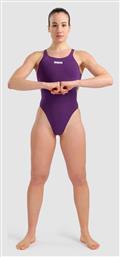 Swim Tech Solid Γυναικείο Αγωνιστικό Ολόσωμο Μαγιό Κολύμβησης Μωβ Arena