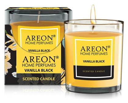 Αρωματικό Κερί σε Βάζο Vanilla Black 120gr Areon