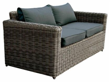 Arizona Διθέσιος Καναπές Εξωτερικού Χώρου Rattan με Μαξιλάρια 138x77x73cm - Woodwell