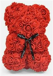 Αρκουδάκι από Τεχνητά Τριαντάφυλλα Κόκκινο 40cm σε Κουτί - Aria Trade