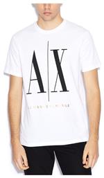 Ανδρικό T-shirt Λευκό με Λογότυπο Armani Exchange