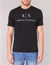 Armani Exchange Ανδρικό T-shirt Μαύρο με Λογότυπο από το Spartoo