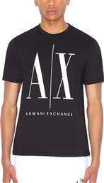 Armani Exchange Ανδρικό T-shirt Μαύρο με Λογότυπο από το Asos