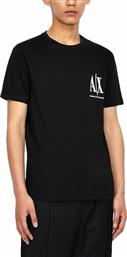 Ανδρικό T-shirt Μαύρο με Λογότυπο Armani Exchange