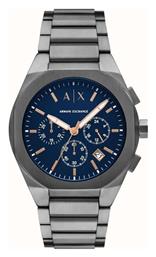 Ρολόι Χρονογράφος Μπαταρίας με Γκρι Μεταλλικό Μπρασελέ Armani Exchange