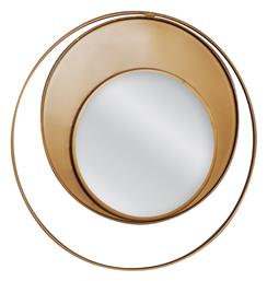 Bolger Καθρέπτης Τοίχου με Χρυσό Μεταλλικό Πλαίσιο Διαμέτρου 60cm ArteLibre