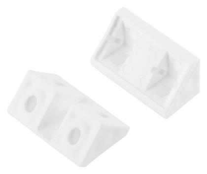 Στήριγμα Ραφιού από Πλαστικό Λευκό 43x20mm 04012677 ArteLibre