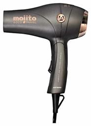 Mojito Gold Travel Mini Hairdryer Πιστολάκι Μαλλιών Ταξιδίου με Φυσούνα 1000W Artero