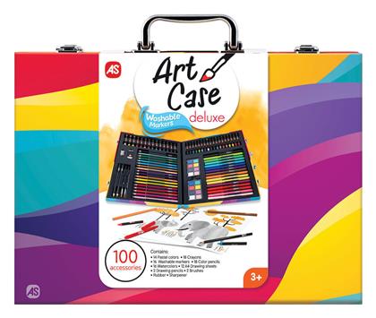 Σετ Ζωγραφικής Ξύλινο 100τμχ AS