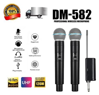 Ασύρματο Μικρόφωνο Karaoke DM-582 σε Μαύρο Χρώμα