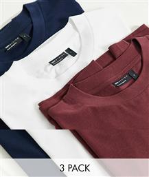 ASOS DESIGN 3 pack organic relaxed t-shirt with crew neck-Multi από το Asos