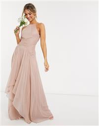 ASOS DESIGN Bridesmaid pinny maxi dress with ruched bodice and layered skirt detail-Multi από το Asos