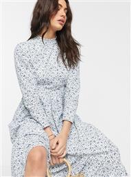 ASOS DESIGN cotton poplin tiered maxi dress in ditsy floral print-Multi από το Asos