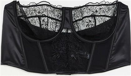 ASOS DESIGN Curve Celia premium embroidery corset in black από το Asos