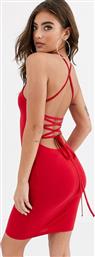 ASOS DESIGN going out strappy back mini dress in red από το Asos