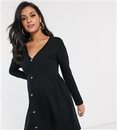 ASOS DESIGN Maternity smock side button through dress in black από το Asos