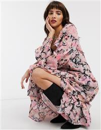 ASOS DESIGN maxi dress with frills in bright floral print-Multi από το Asos