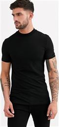 ASOS DESIGN muscle fit jersey turtle neck in black από το Asos