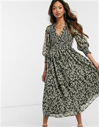 ASOS DESIGN shirred midi dress in ditsy floral print-Multi από το Asos