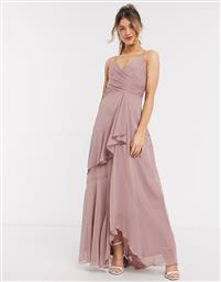 ASOS DESIGN soft layered cami maxi dress in rose pink από το Asos