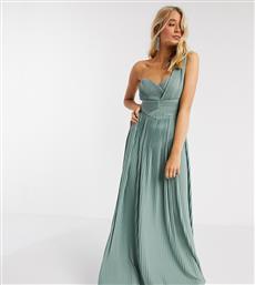 ASOS DESIGN Tall Premium one shoulder pleated panel maxi dress in spearmint-Green από το Asos