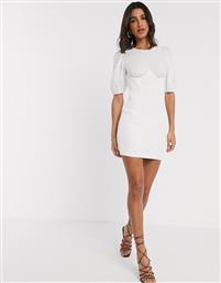 ASOS DESIGN underwire mini dress cotton mix in cream από το Asos