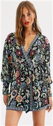 ASOS EDITION floral embellished wrap mini dress-Multi από το Asos