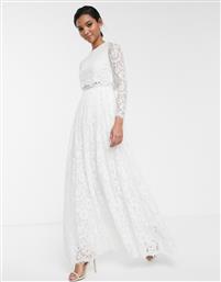 ASOS EDITION Grace lace crop top wedding dress-White από το Asos