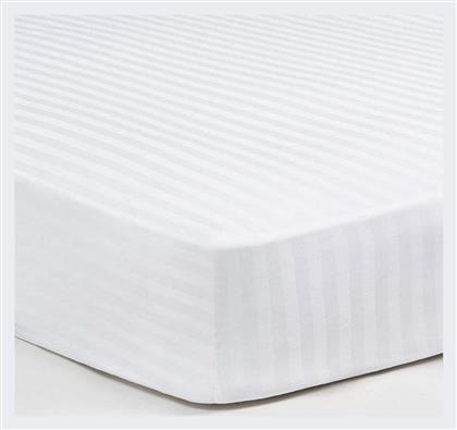 Σεντόνι Ξενοδοχείου με Λάστιχο Λευκό King Size 90x200εκ. Βαμβάκι & Πολυεστέρας Astron Italy