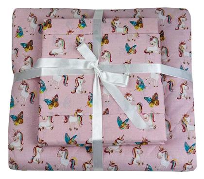 Σετ Παιδικό Κουβερλί Μονό με Μαξιλαροθήκη Ροζ 160x240εκ. Astron Italy