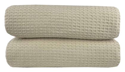 Waffle Κουβέρτα Πικέ Μονή 165x245εκ. Beige Astron Italy