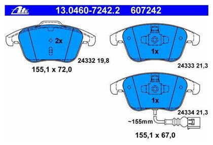 Σετ Τακάκια Εμπρός για Volkswagen Tiguan Ate