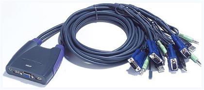 4-Port USB VGA/Audio Cable KVM Switch Aten